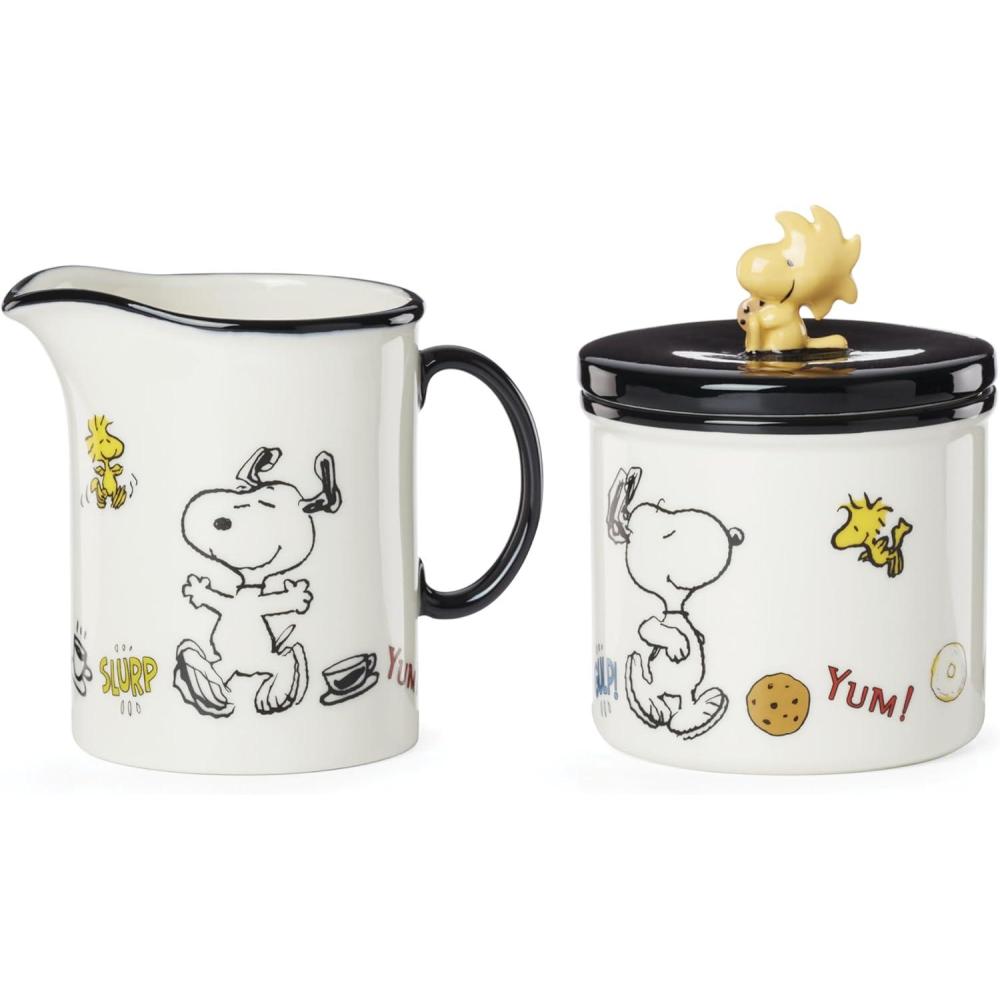 imageLenox Home And Kitchen Chef Snoopy Sugar amp Creamer 2Piece Set Porcelain Material Sugar And Creamer Set Dishwasher Safe Chef Snoopy Design Kitchen Decor And AccessoriesMultiColored 2 Pieces