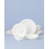 Lenox Dinnerware Sets, Studio 1414 Rimmed 16-Piece Dinnerware Set, Service For 4, Bone China Material, Dishwasher Safe, Microwave Safe, Plates, Bowls, Plates And Bowls, Dinner Dishes (White, 16 Piece)