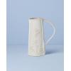 Lenox Home And Kitchen, Homespun Pitcher, Stoneware Material, Water Jug, Dishwasher Safe, Water Pitcher, Table Decor, Home Decor, Decorative Pitchers, Thistle Design(White, 1 Piece, 82 Ounce Capacity)