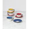 Lenox Teacup Set, Chef Snoopy Tea Cups And Saucers, Sets Of 4, Service For 4, Porcelain Material, Dishwasher And Microwave Safe, Tea Set, Mug, Snoopy Design (Assorted, 8 Pieces, 10 Ounce Capacity)