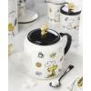 Lenox Teapot, Chef Snoopy Teapot, Made Of Ceramic Porcelain, Dishwasher Safe, Tea Kettle, Tea Pot, Home And Kitchen, Stovetop Kettle, Chef Snoopy Design (Multi-Colored, 1 Piece, 40 Ounce Capacity)