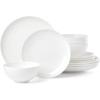 Lenox Dinnerware Set, Studio 1414 Coupe 12-Piece Set, Service For 4, Bone China Material, Dishwasher & Microwave Safe, Home And Kitchen, Kitchen And Dining, Plates And Bowls Sets (White, 12 Pieces)