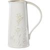 Lenox Home And Kitchen, Homespun Pitcher, Stoneware Material, Water Jug, Dishwasher Safe, Water Pitcher, Table Decor, Home Decor, Decorative Pitchers, Thistle Design(White, 1 Piece, 82 Ounce Capacity)