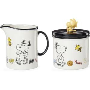 Lenox Home And Kitchen, Chef Snoopy Sugar & Creamer, 2-Piece Set, Porcelain Material, Sugar And Creamer Set, Dishwasher Safe, Chef Snoopy Design, Kitchen Decor And Accessories(Multi-Colored, 2 Pieces)