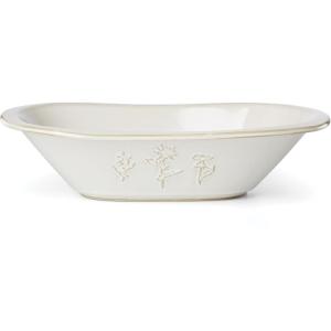 Lenox Home And Kitchen, Homespun Dough Bowl, Stoneware Material, Dishwasher Safe, Microwave Safe, Bread Bowl, Dining, Serving Bowls, Tabletop & Kitchen Decor (White, 1 Piece, 12 Inch L X 7.75 Inch W)