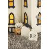 Lenox Vintage Halloween Light-Up Manor Figurine, 8.25-Inch, Porcelain Haunted House, Halloween Decor Indoor, Pumpkins, Ghost, Fall Decor Spooky Table Decoration (1 Piece) 3 AAA Batteries Not Included