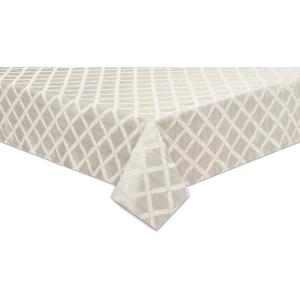 Lenox Laurel Leaf Platinum Tablecloth, 70-by-122 Inch Oblong Rectangular(Platinum)