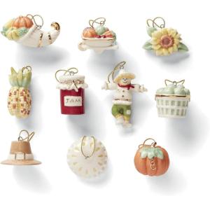 Lenox 893634 The Nutcracker 10-Piece Ornament & Tree Set, Display Stand(10-Piece Ornament Set  Autumn)