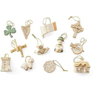 Lenox 893634 The Nutcracker 10-Piece Ornament & Tree Set, Display Stand(12-Piece Ornament Set  St. Patrick’s Day)