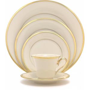 Lenox 140104030 Eternal Teacup 1 Piece, Service for 1, Porcelain, 6 Fl Oz(5-Piece Place Setting)