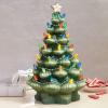 Lenox 894469 Treasured Traditions Tree with Flying Santa, Christmas & Holiday Decor(Lit Tree  Green)