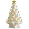 Lenox 894469 Treasured Traditions Tree with Flying Santa, Christmas & Holiday Decor(Lit Tree  Ivory)