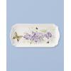 Lenox Serving Tray, Butterfly Meadow Everyday Rectangular Serving Tray, Porcelain, Butterfly Flower Design, Dishwasher Safe. Microwave Safe, 9.5×4.5×0.75-inch, Snacks Fruit, Serveware, White 9.5×4.5′