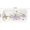 Lenox Serving Tray, Butterfly Meadow Everyday Rectangular Serving Tray, Porcelain, Butterfly Flower Design, Dishwasher Safe. Microwave Safe, 9.5×4.5×0.75-inch, Snacks Fruit, Serveware, White 9.5×4.5′