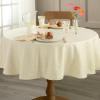 Lenox Opal Innocence 70” Round White Tablecloth – Machine Washable, Wrinkle-Resistant, Table Cover – White(Ivory)