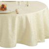 Lenox Opal Innocence 70” Round White Tablecloth – Machine Washable, Wrinkle-Resistant, Table Cover – White(Ivory)