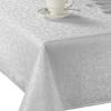Lenox Opal Innocence 70” Round White Tablecloth – Machine Washable, Wrinkle-Resistant, Table Cover – White(Platinum)