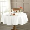 Lenox Opal Innocence 70” Round White Tablecloth – Machine Washable, Wrinkle-Resistant, Table Cover – White(White)