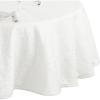 Lenox Opal Innocence 70” Round White Tablecloth – Machine Washable, Wrinkle-Resistant, Table Cover – White(White)
