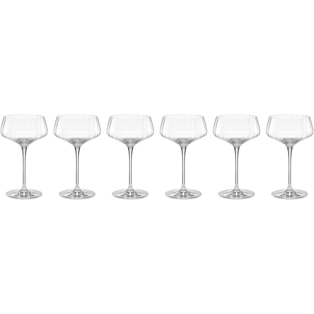 imageLenox 897403 Tuscany Classics Angled Optic Wine Glasses Set of 6Coupe Glasses Angled
