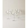 Lenox 897403 Tuscany Classics Angled Optic Wine Glasses, Set of 6(Coupe Glasses  Angled)