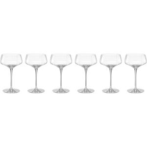 Lenox 897403 Tuscany Classics Angled Optic Wine Glasses, Set of 6(Coupe Glasses  Angled)