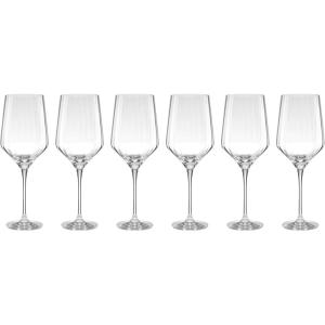 Lenox 897403 Tuscany Classics Angled Optic Wine Glasses, Set of 6(Wine Glasses  Angled)