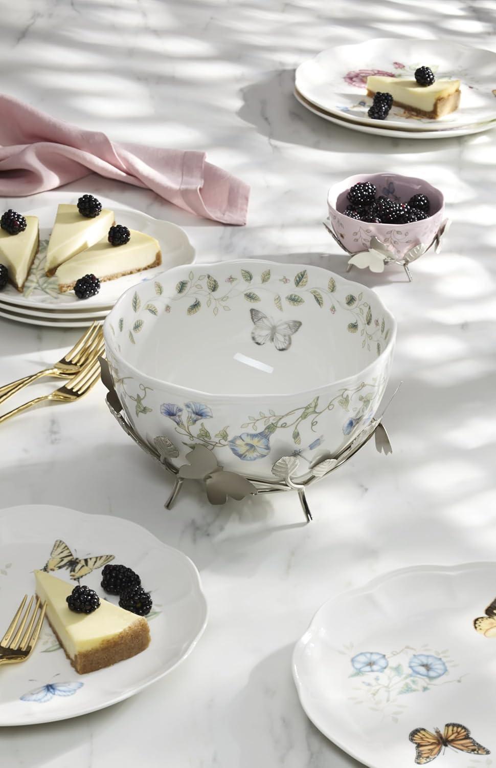 imageLenox 898188 Butterfly Meadow 25th Anniversary Cake Plate25th Anniversary Bowl with Stand