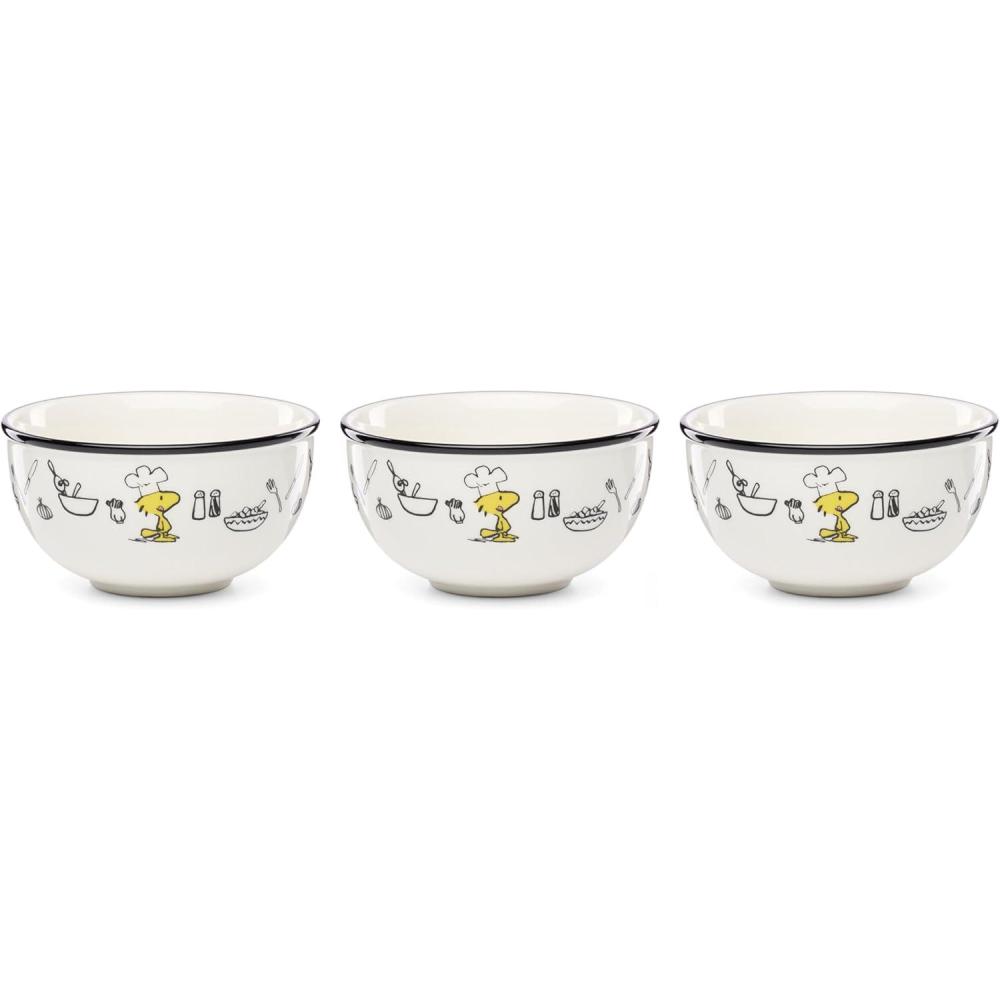 imageLenox 897684 Chef Snoopy Mini Bowls Set Of 3
