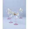 Lenox Glassware, Butterfly Meadow Pink Balloon Wine Glasses, Set of 4, Service For 4, Made From Glass, Dishwasher Safe, Drinking Glasses, Home And Kitchen, Glass Cups (Pink, 4 Pieces, 26 oz Capacity)(Balloon Wine Glass)
