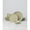 Lenox Stoneware Dinnerware Sets For 6, French Perle Scallop Matcha 18-Piece Dinnerware Set, Service For 6, Dishwasher Safe Ceramic Plates, Stoneware Dinner Plates and Bowls Sets (Green, 18 Piece)