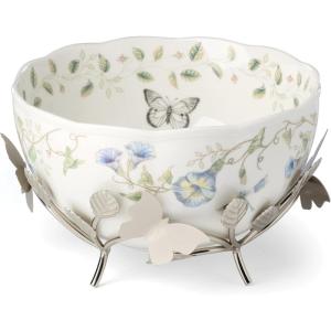 Lenox 897925 Butterfly Meadow Bowl With Stand(25th Anniversary Bowl with Stand)