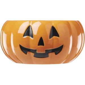 Lenox Vintage Figural Pumpkin Candy Bowl, Halloween Candy Bowl Jack O Lantern, Dishwasher Safe, Halloween Decor Indoor, Pumpkin Decor, Trick or Treat, Fall Decorations For Home(1 Piece 9.25×4.75-Inch)