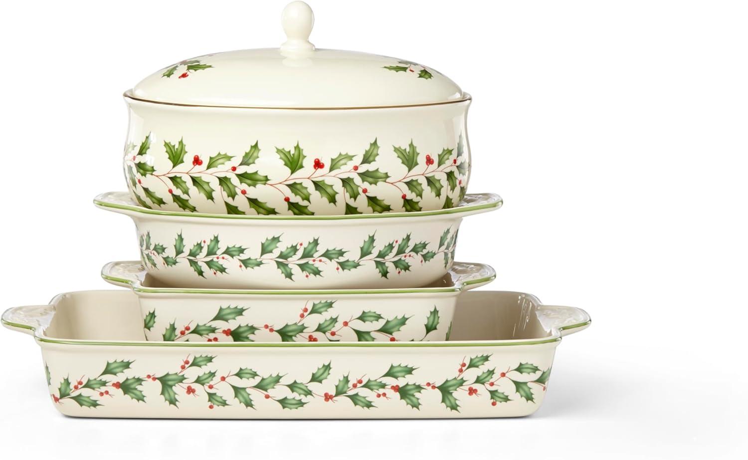 imageLenox 870004 Hosting The Holidays Napkin Holder ChristmasCovered Dish