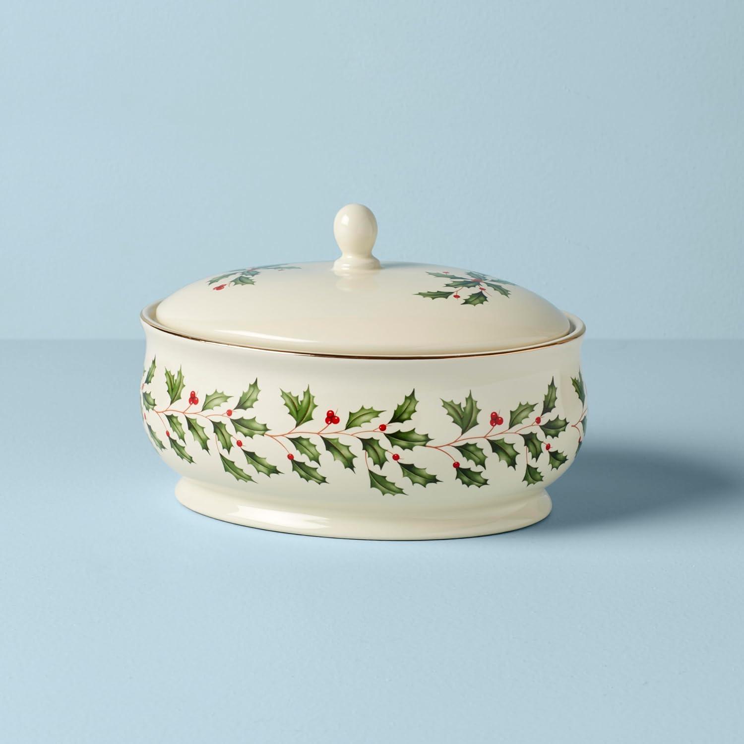 imageLenox 870004 Hosting The Holidays Napkin Holder ChristmasCovered Dish