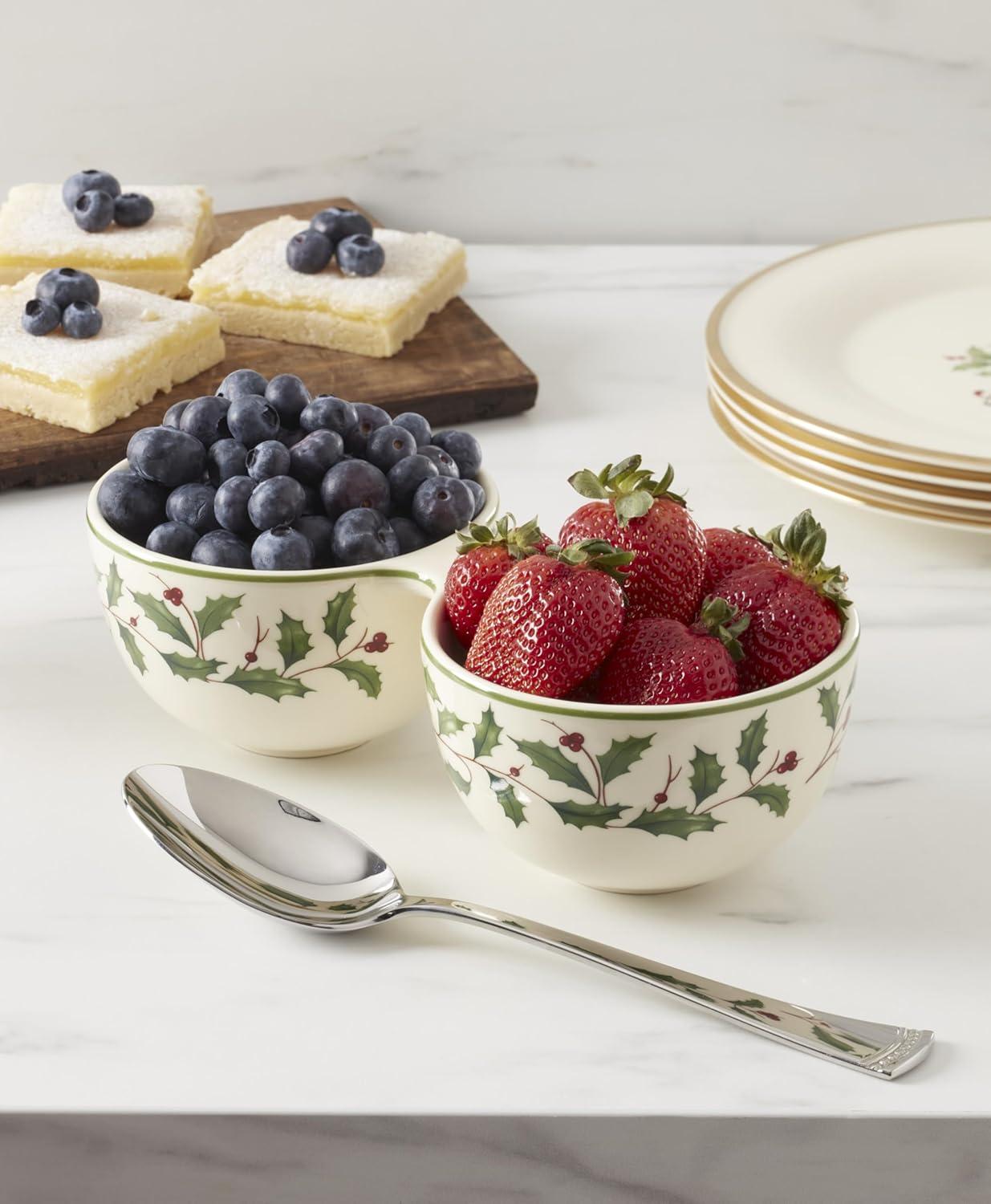 imageLenox 870004 Hosting The Holidays Napkin Holder ChristmasDouble Dip Bowl
