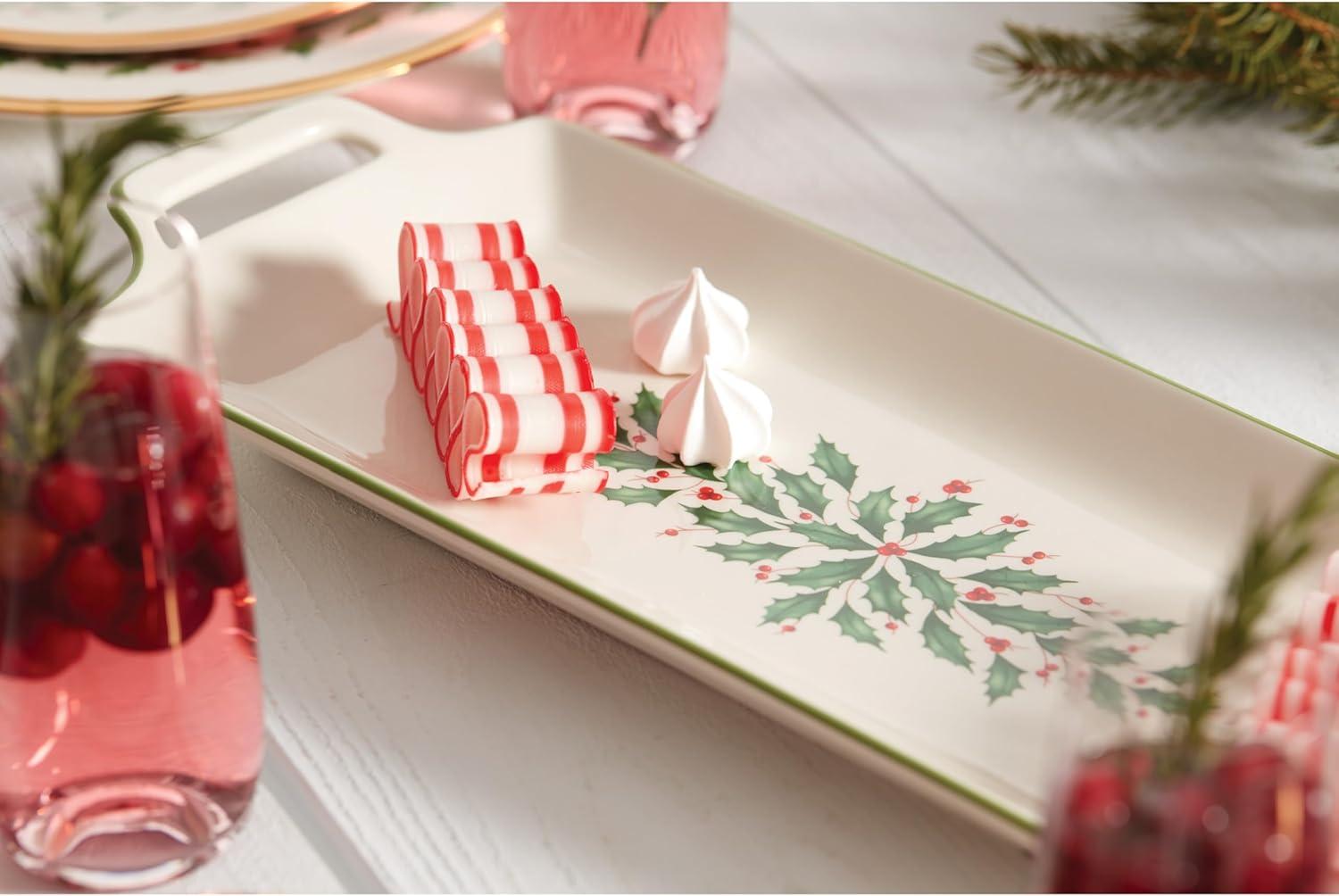 imageLenox 870004 Hosting The Holidays Napkin Holder ChristmasHors DOeuvres Tray