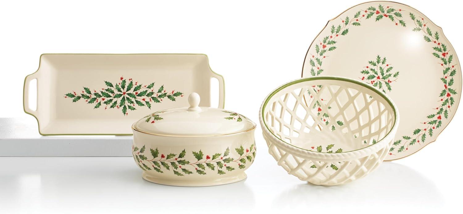 imageLenox 870004 Hosting The Holidays Napkin Holder ChristmasHors DOeuvres Tray