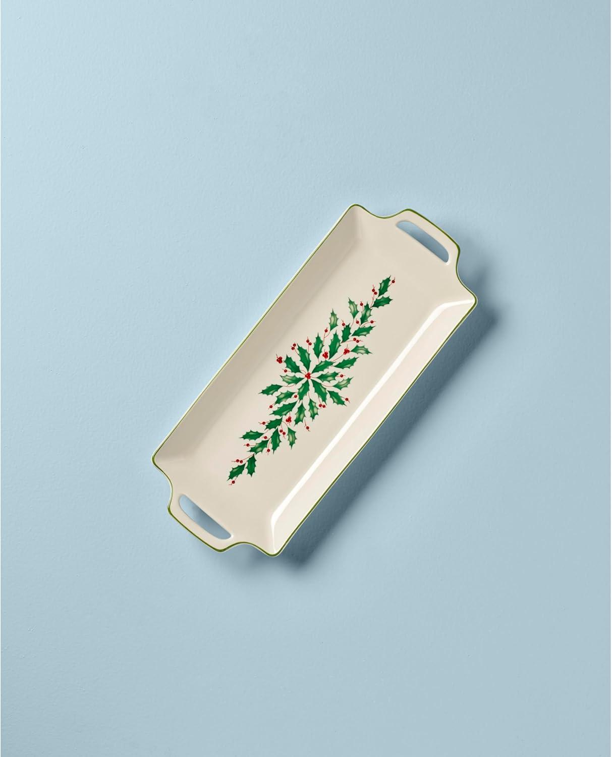 imageLenox 870004 Hosting The Holidays Napkin Holder ChristmasHors DOeuvres Tray