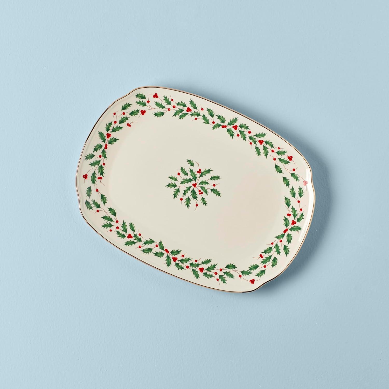 imageLenox 870004 Hosting The Holidays Napkin Holder ChristmasOblong Platter
