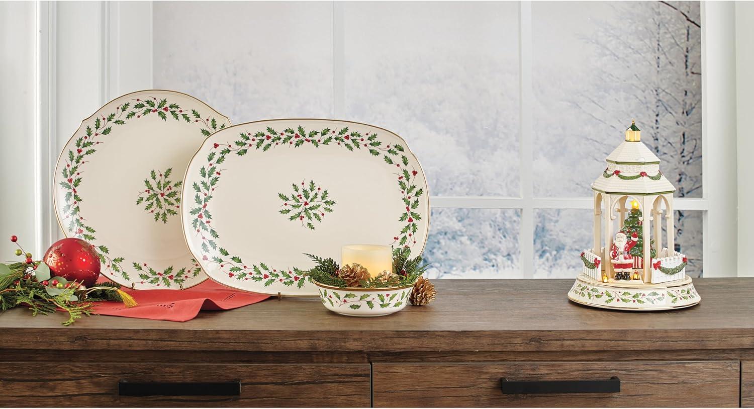 imageLenox 870004 Hosting The Holidays Napkin Holder ChristmasOblong Platter