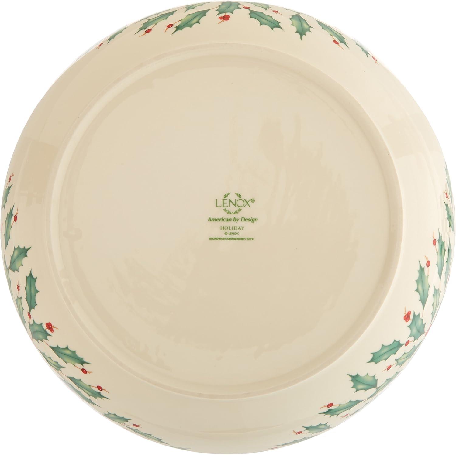 imageLenox 870004 Hosting The Holidays Napkin Holder ChristmasSalad Bowl with Servers