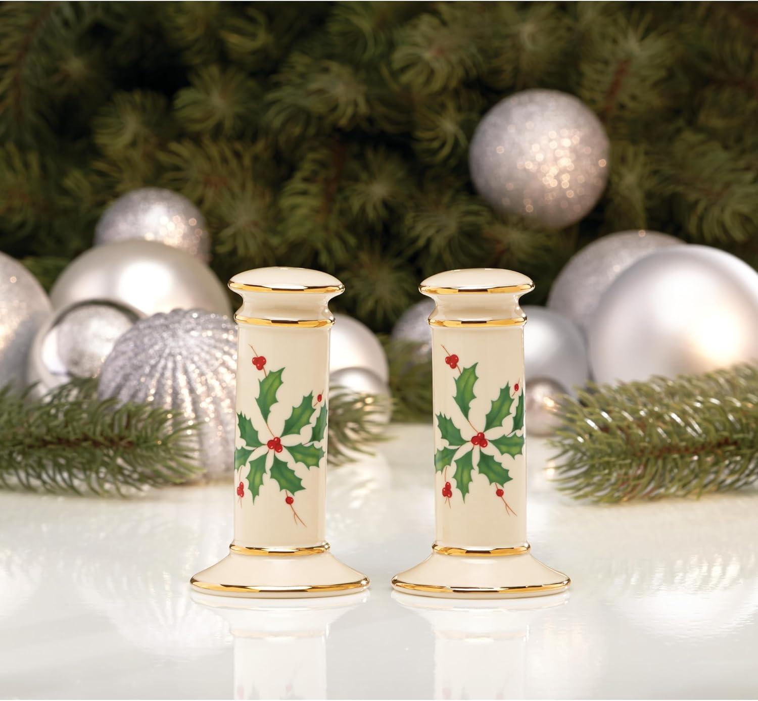 imageLenox 870004 Hosting The Holidays Napkin Holder ChristmasSalt Pepper Set