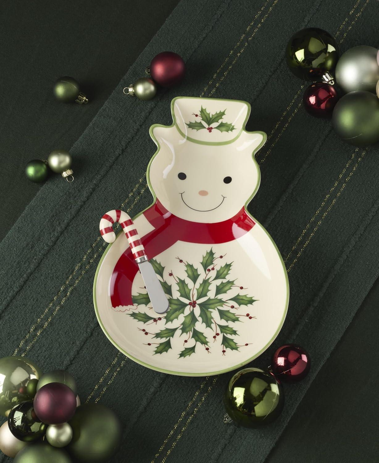 imageLenox 870004 Hosting The Holidays Napkin Holder ChristmasTray with Spreader
