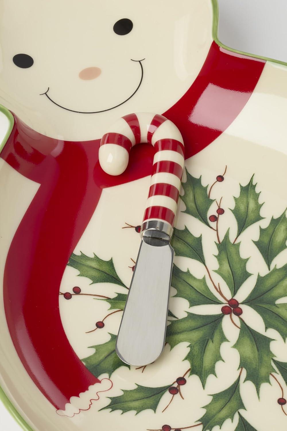 imageLenox 870004 Hosting The Holidays Napkin Holder ChristmasTray with Spreader