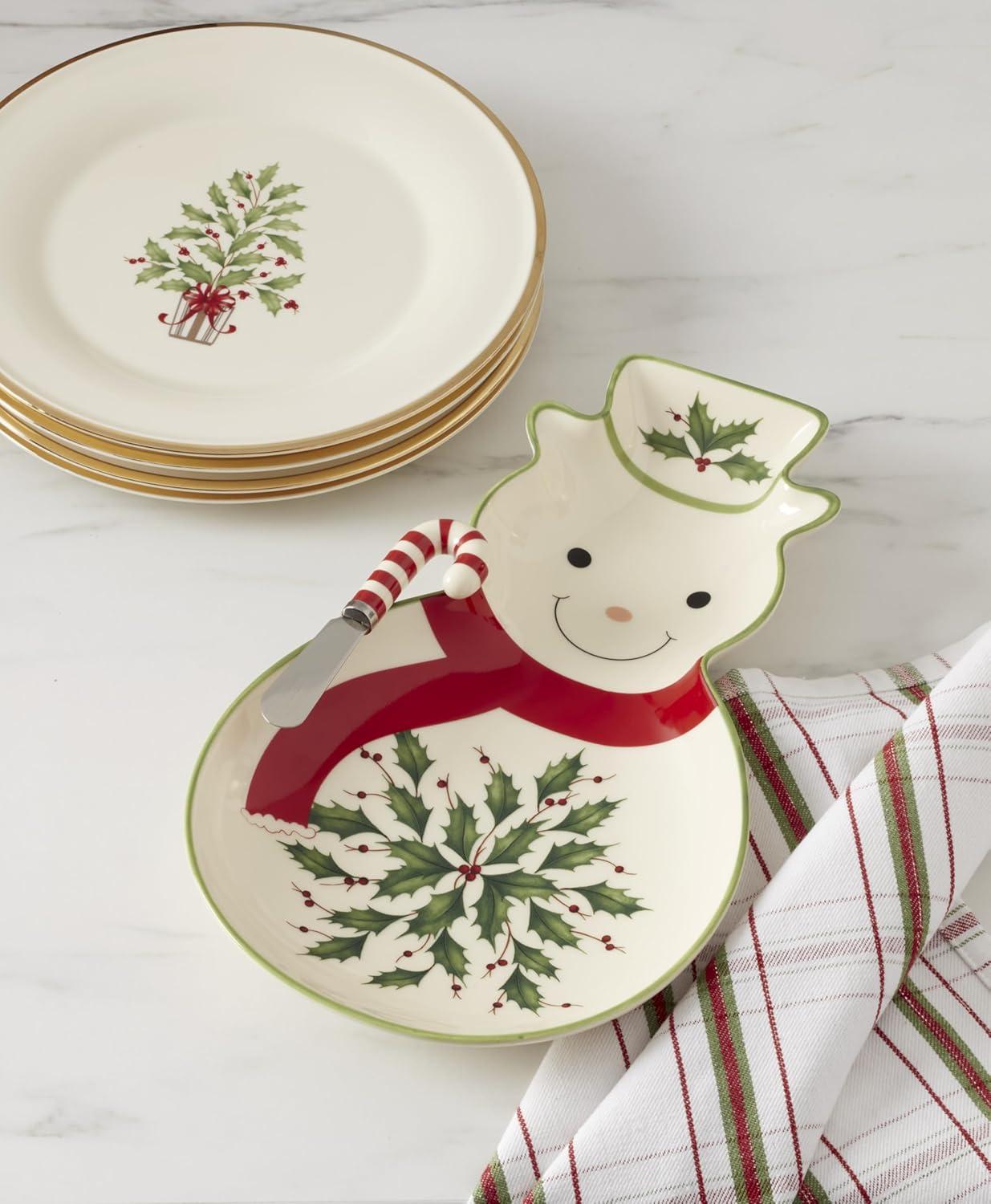 imageLenox 870004 Hosting The Holidays Napkin Holder ChristmasTray with Spreader