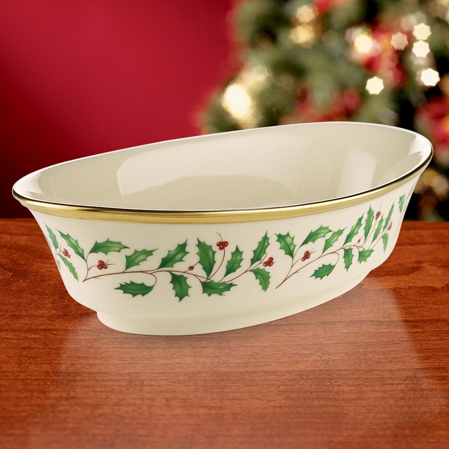 imageLenox 870004 Hosting The Holidays Napkin Holder ChristmasVegtetable Bowl
