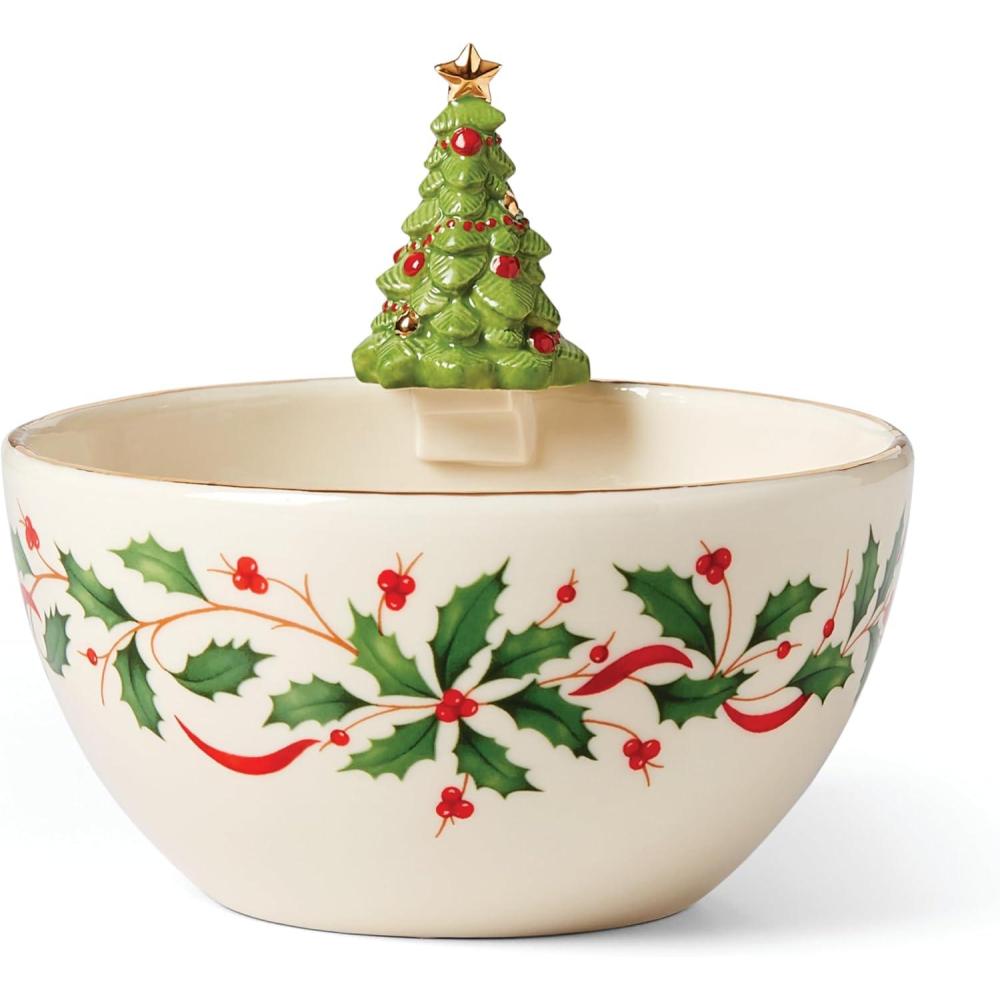 imageLenox 870004 Hosting The Holidays Napkin Holder ChristmasBowl Tree