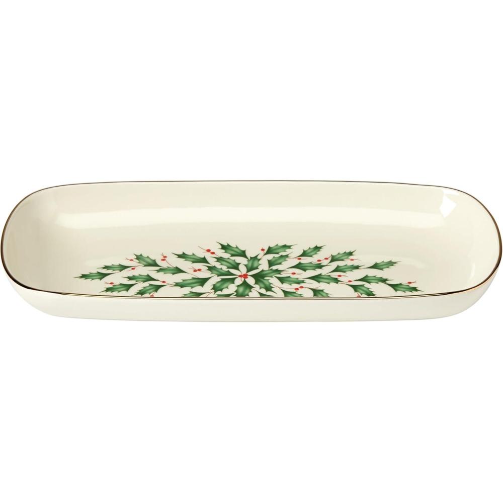 imageLenox 870004 Hosting The Holidays Napkin Holder ChristmasBread Tray