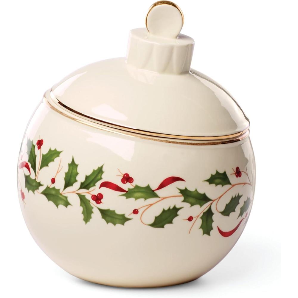 imageLenox 870004 Hosting The Holidays Napkin Holder ChristmasCandy Jar